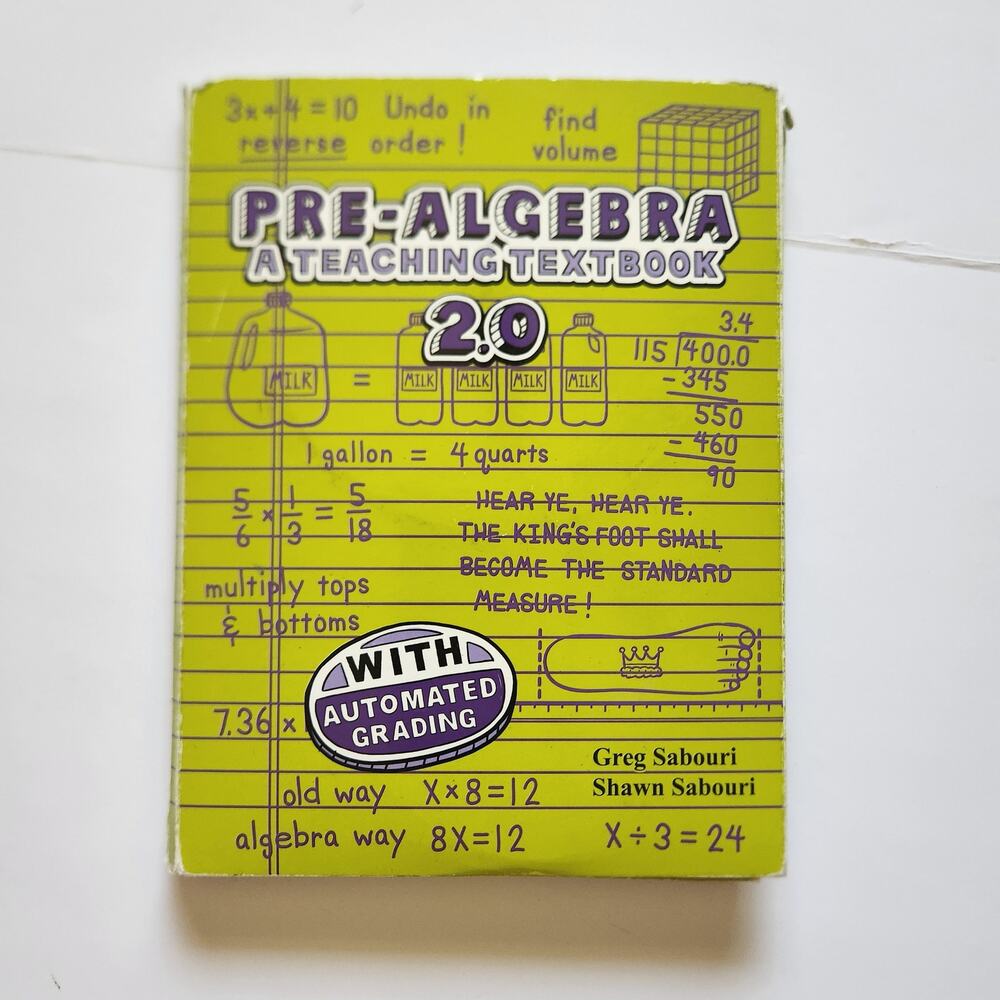 Teaching Textbooks Pre-Algebra 2.0 CDs Self-Grading Homeschool Digital Sabouri